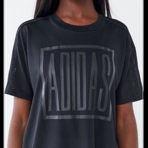 Adidas oversized mesh tee black shirt XL